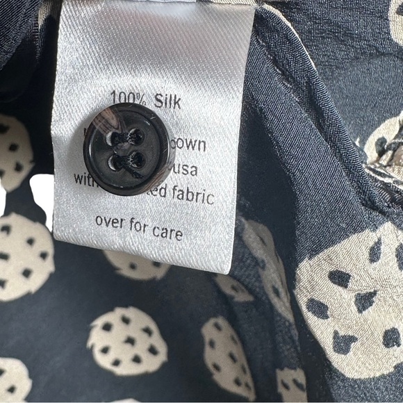 RACHEL COMEY 100% Silk Printed Ruffled Blouse - Picture 6 of 9